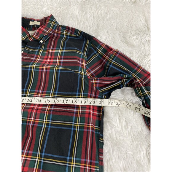 J.Crew Plaid Cotton Shirt Size M Men Classic Button Down Multicolor Long Sleeve - Picture 9 of 13